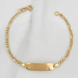 Pulso Placa Figaro 2.05gr / 15.5cm / 1mm Oro Amarillo +1 18K $