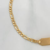 Pulso Placa Figaro 2.05gr / 15.5cm / 1mm Oro Amarillo +1 18K $