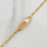 Pulso Placa Figaro 2.05gr / 15.5cm / 1mm Oro Amarillo +1 18K $