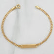 Pulso Placa Cubana 1.85gr / 16cm / 1mm Oro Amarillo +1 18K $