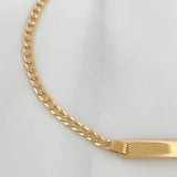 Pulso Placa Cubana 1.85gr / 16cm / 1mm Oro Amarillo +1 18K $