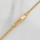 Pulso Placa Cubana 1.85gr / 16cm / 1mm Oro Amarillo +1 18K $