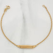 Pulso Placa Aro Aeguido 1.65gr / 18cm / 1mm Oro Amarillo +3 18K $