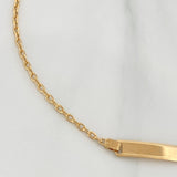 Pulso Placa Aro Aeguido 1.65gr / 18cm / 1mm Oro Amarillo +3 18K $