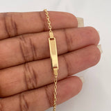 Pulso Placa Aro Aeguido 1.65gr / 18cm / 1mm Oro Amarillo +3 18K $