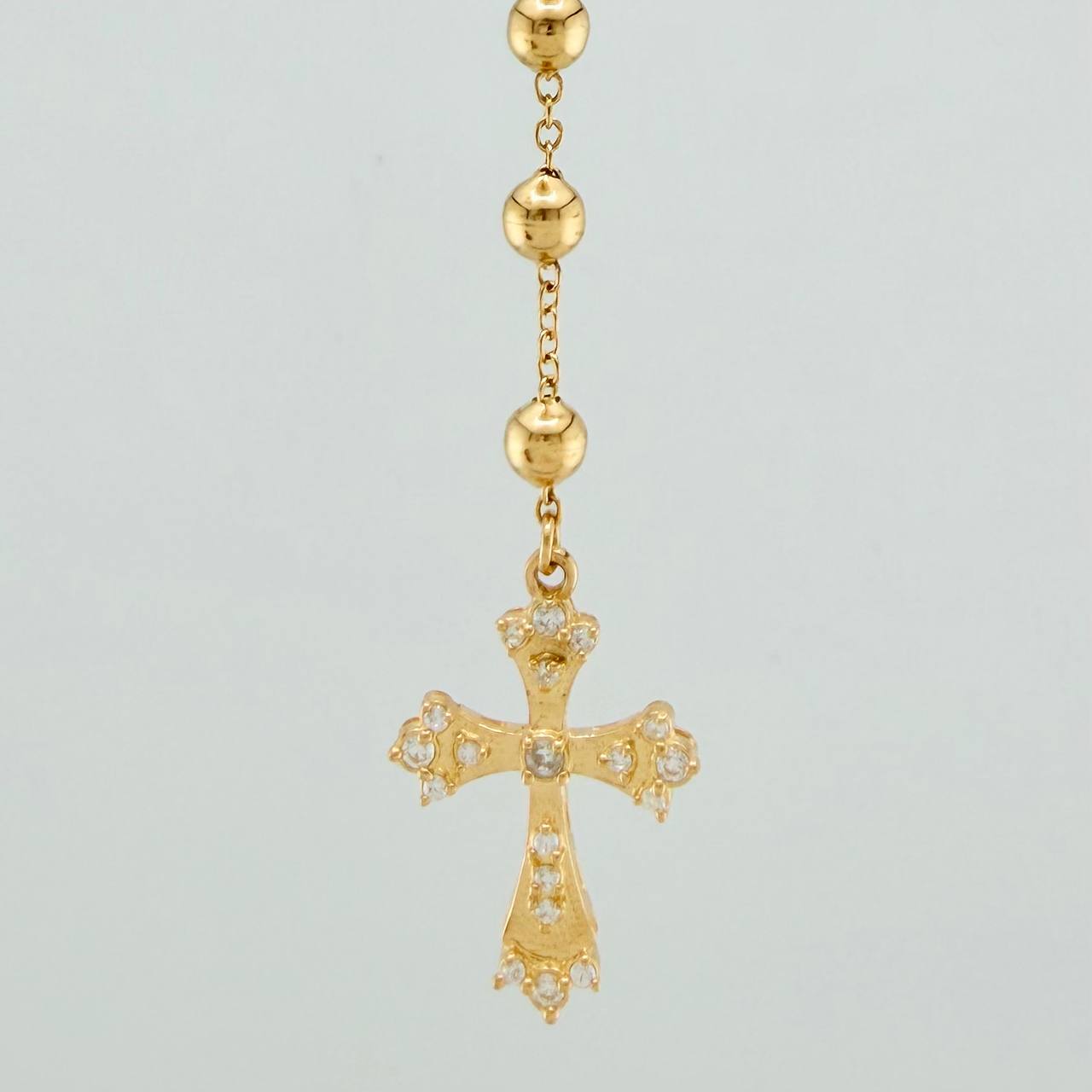 Rosario Virgen Maria Silueta 10.65gr / 39cm / 5mm-4mm Oro Amarillo 18K