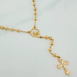 Rosario Virgen Maria Silueta 10.65gr / 39cm / 5mm-4mm Oro Amarillo 18K