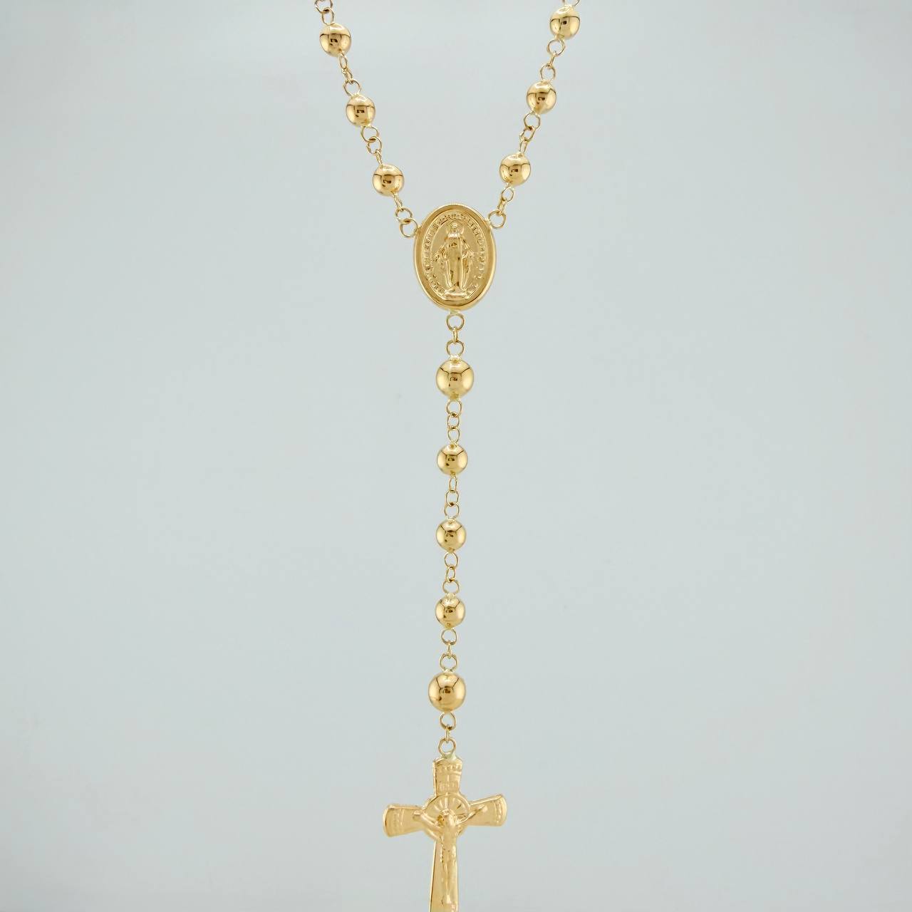 Rosario Virgen Milagrosa 8.4gr / 55.5cm / 5mm-4mm Oro Amarillo 18K &