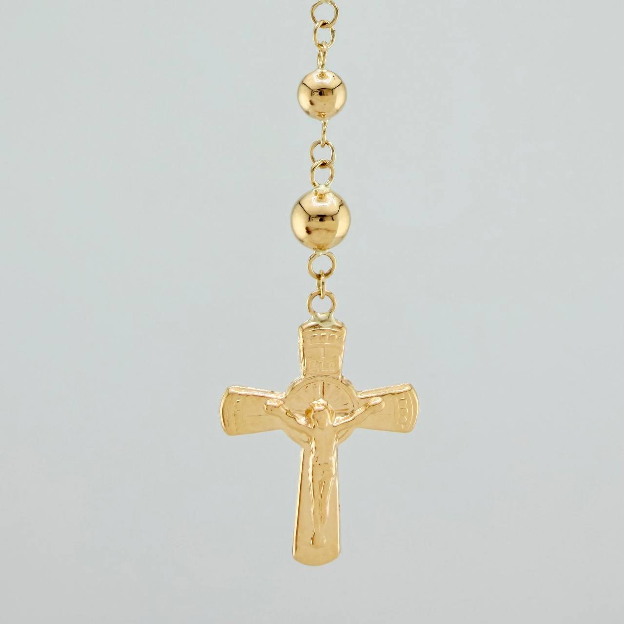 Rosario Virgen Milagrosa 8.4gr / 55.5cm / 5mm-4mm Oro Amarillo 18K &