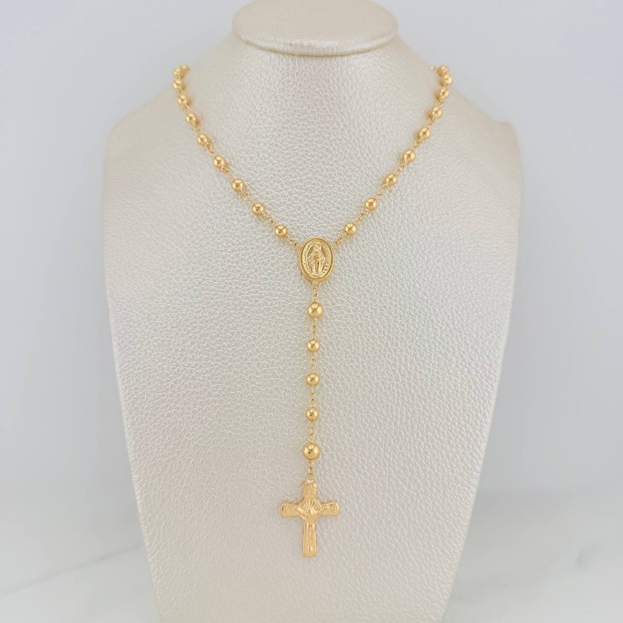 Rosario Virgen Milagrosa 8.4gr / 55.5cm / 5mm-4mm Oro Amarillo 18K &