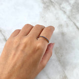 Anillo Churumbela Circulos 1.45gr / T7 / Circones Azules Oro Amarillo