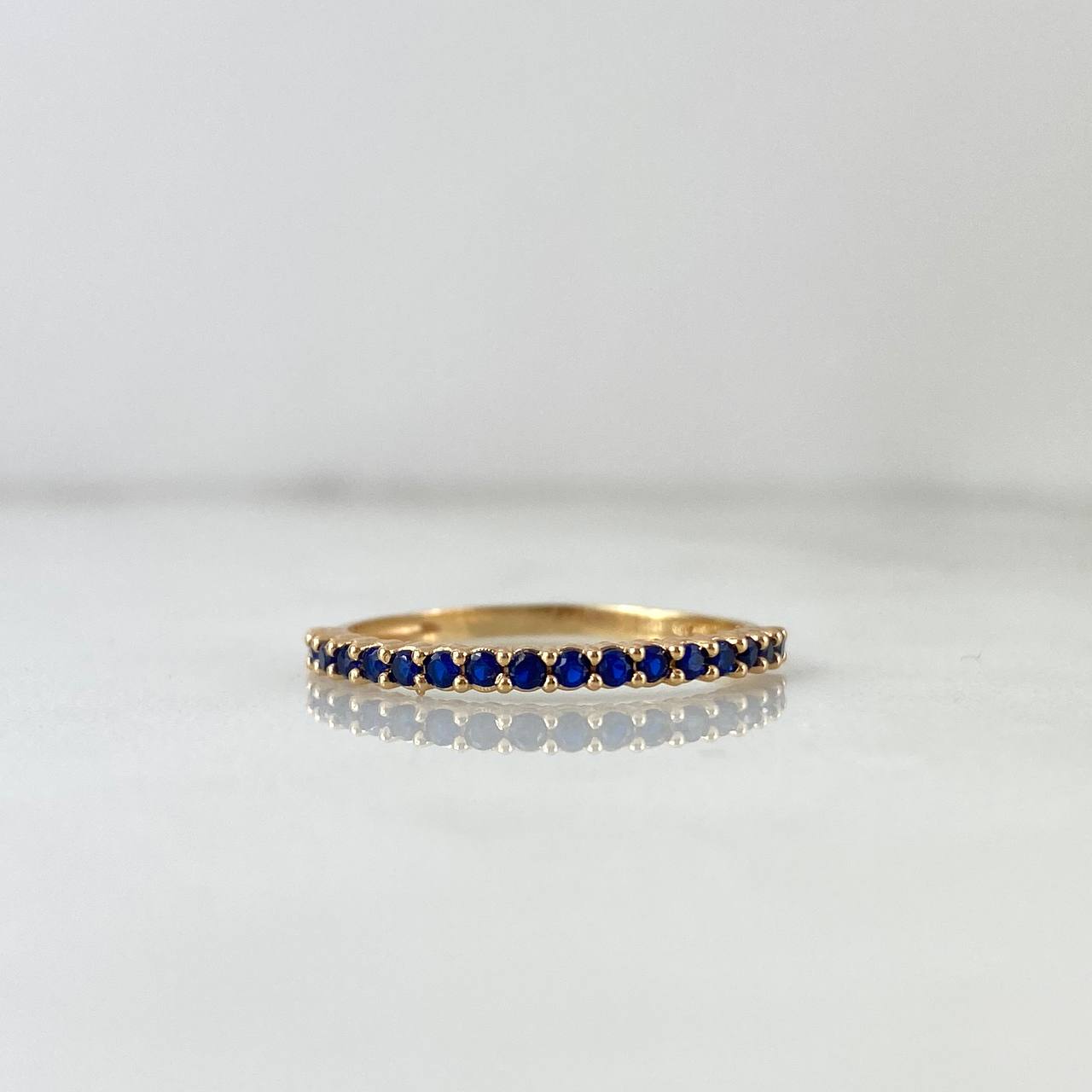 Anillo Churumbela Circulos 1.45gr / T7 / Circones Azules Oro Amarillo
