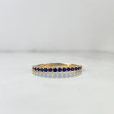 Anillo Churumbela Circulos 1.45gr / T7 / Circones Azules Oro Amarillo