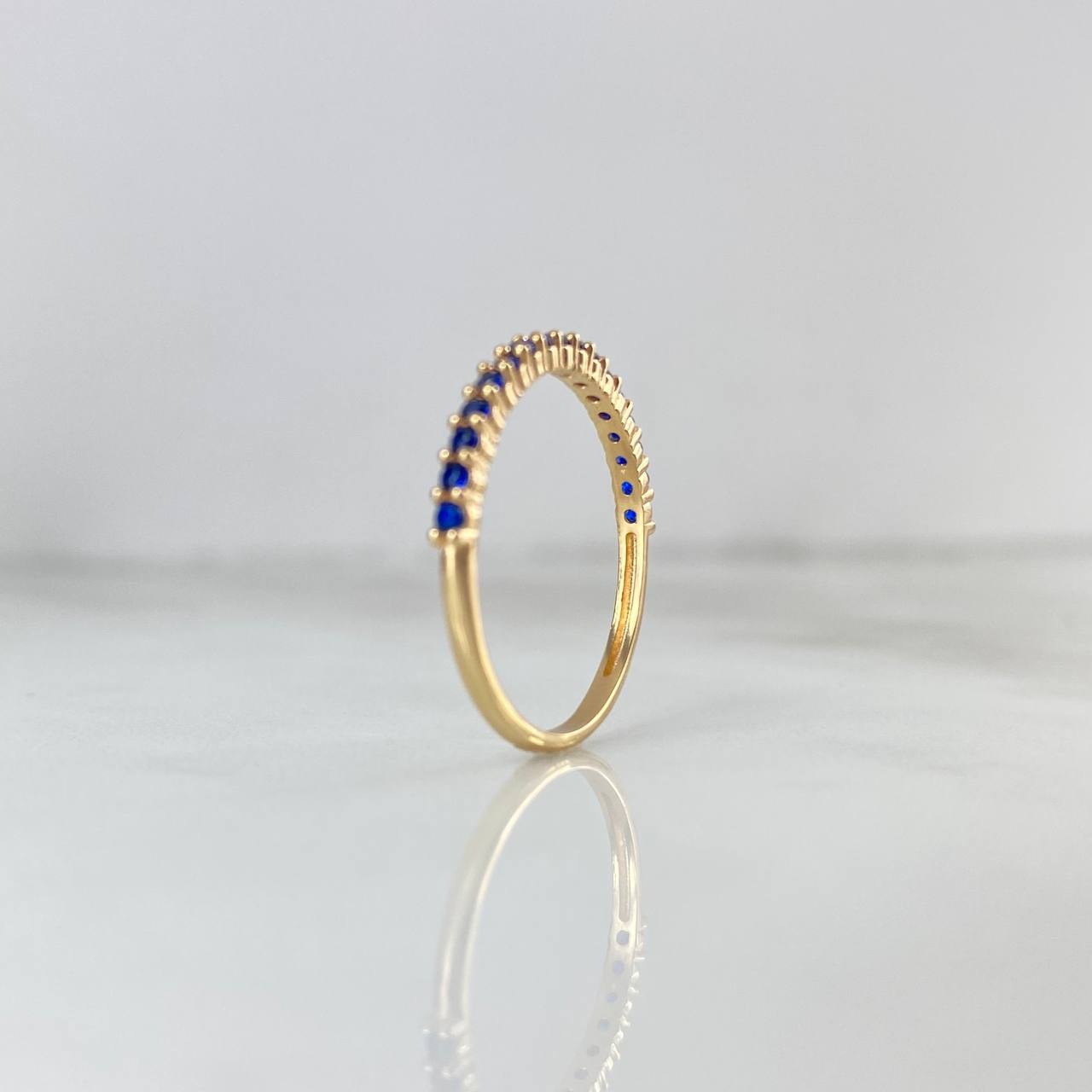 Anillo Churumbela Circulos 1.45gr / T7 / Circones Azules Oro Amarillo