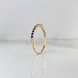 Anillo Churumbela Circulos 1.45gr / T7 / Circones Azules Oro Amarillo
