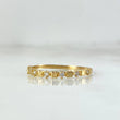 Anillo Treboles 0.8gr / T6 1/4 / Circones Blancos Oro Amarillo