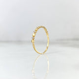 Anillo Treboles 0.8gr / T6 1/4 / Circones Blancos Oro Amarillo