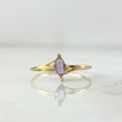 Anillo Solitario Destello Cruzado 0.85gr / T6 1/2 / Circon Lila Oro Amarillo