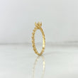 Anillo Solitario Lazo 2.25gr / T7 1/4 / Circones Blancos Oro Amarillo
