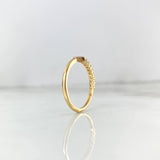 Anillo Corazón Linea 1.55gr / T7 / Circones Blancos Oro Amarillo ©