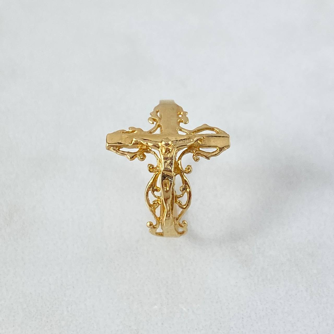 Anillo Cruz Cristo 1.9gr / T6 1/4 / Oro Amarillo ©