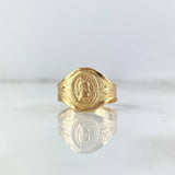 Anillo Sello Virgen de Guadalupe 2.05gr / T9 3/4 / Oro Amarillo ©