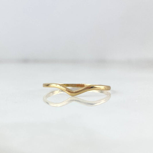 Anillo Tiara En V 0.65gr / T7 1/4 / Oro Amarillo (Oferta)