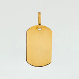Dije Placa Rectangular 5.15gr / 3.9cm / Oro Amarillo 18K