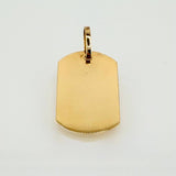 Dije Placa Rectangular 5.15gr / 3.9cm / Oro Amarillo 18K