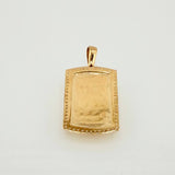 Dije Placa Rectangular 5.4gr / 3.7cm / Oro Amarillo 18K