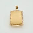Dije Placa Rectangular 5.4gr / 3.7cm / Oro Amarillo 18K