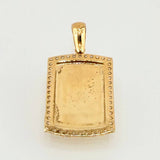 Dije Placa Rectangular 3.5gr / 3.1cm / Oro Amarillo 18K