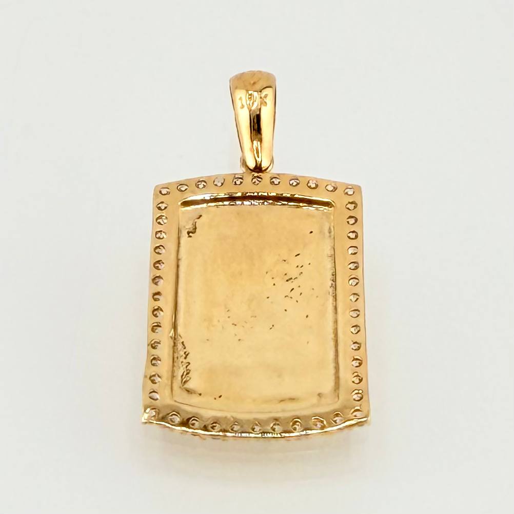 Dije Placa Rectangular 3.6gr / 3.1cm / Oro Amarillo 18K