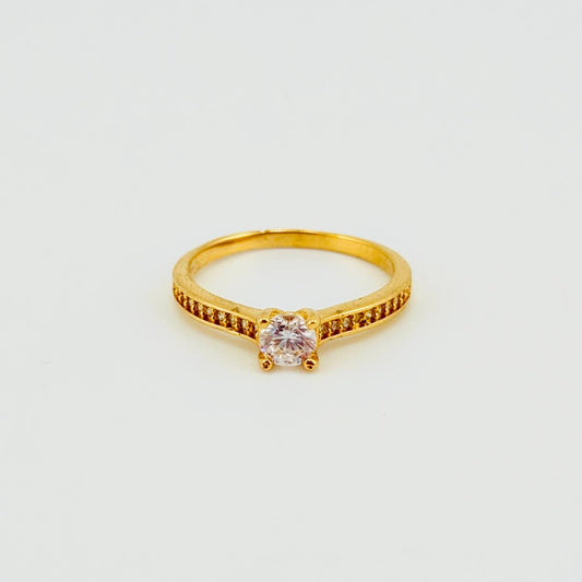 Anillo Solitario 1.5gr / T6 / Oro Amarillo 18K ©