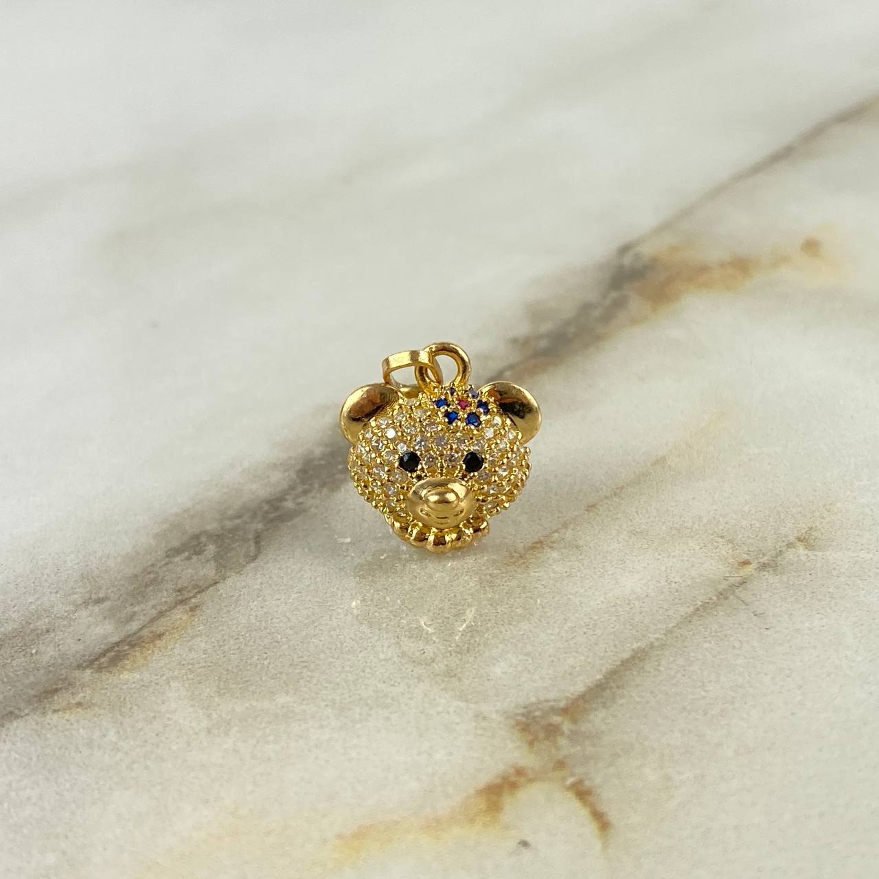 Dije Oso Cabeza 2gr / 1.7cm / Circones Blancos Negros Azules Rojos Oro Amarillo