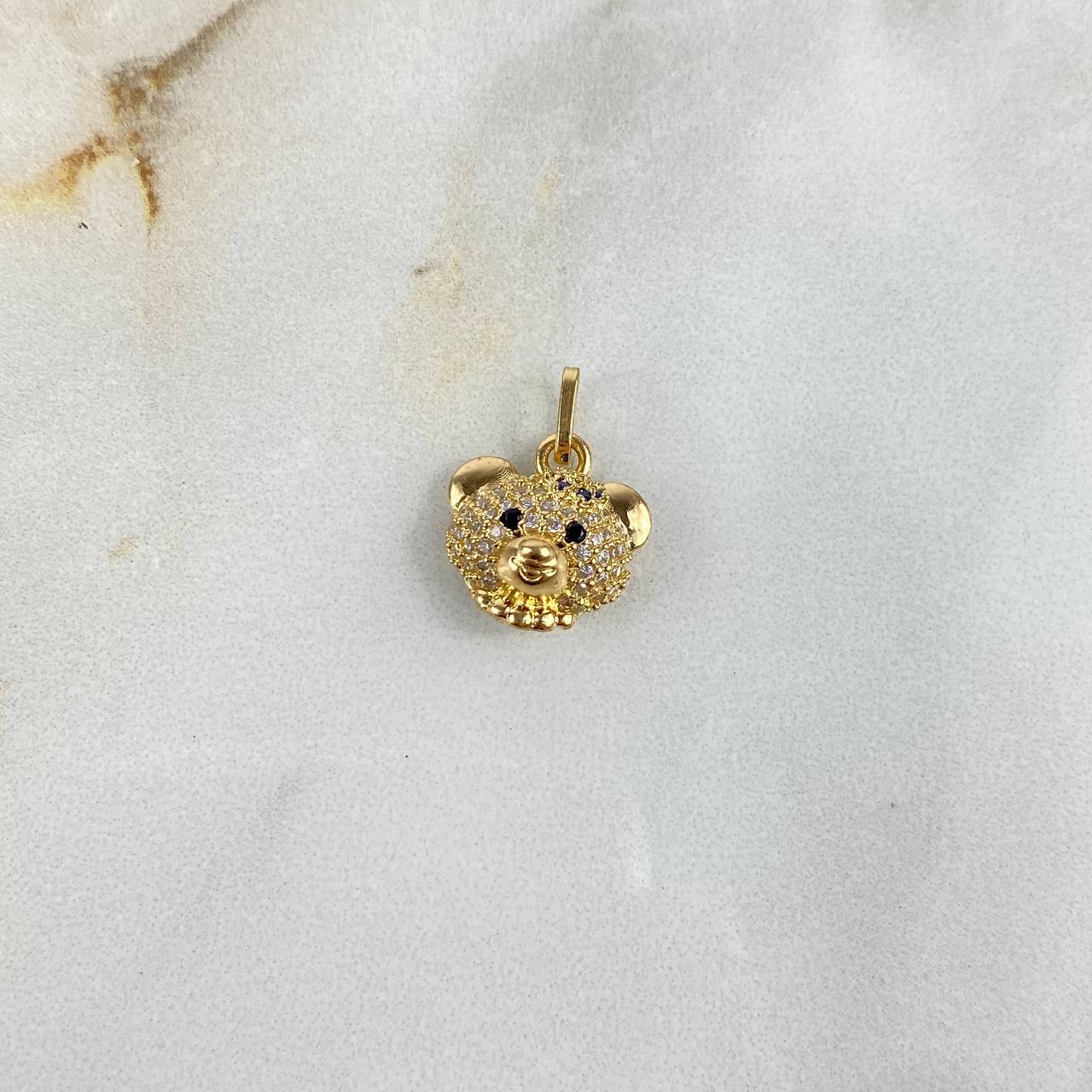 Dije Oso Cabeza 2gr / 1.7cm / Circones Blancos Negros Azules Rojos Oro Amarillo