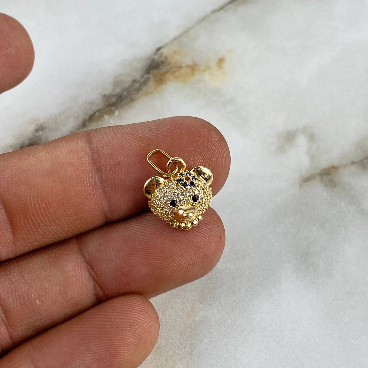 Dije Oso Cabeza 2gr / 1.7cm / Circones Blancos Negros Azules Rojos Oro Amarillo