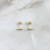 Topos Alas 0.5gr / 8mm Oro Amarillo 18K *