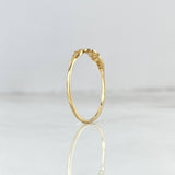 Anillo Fe Corazon 0.8gr / T7 / Circones Blancos Oro Amarillo
