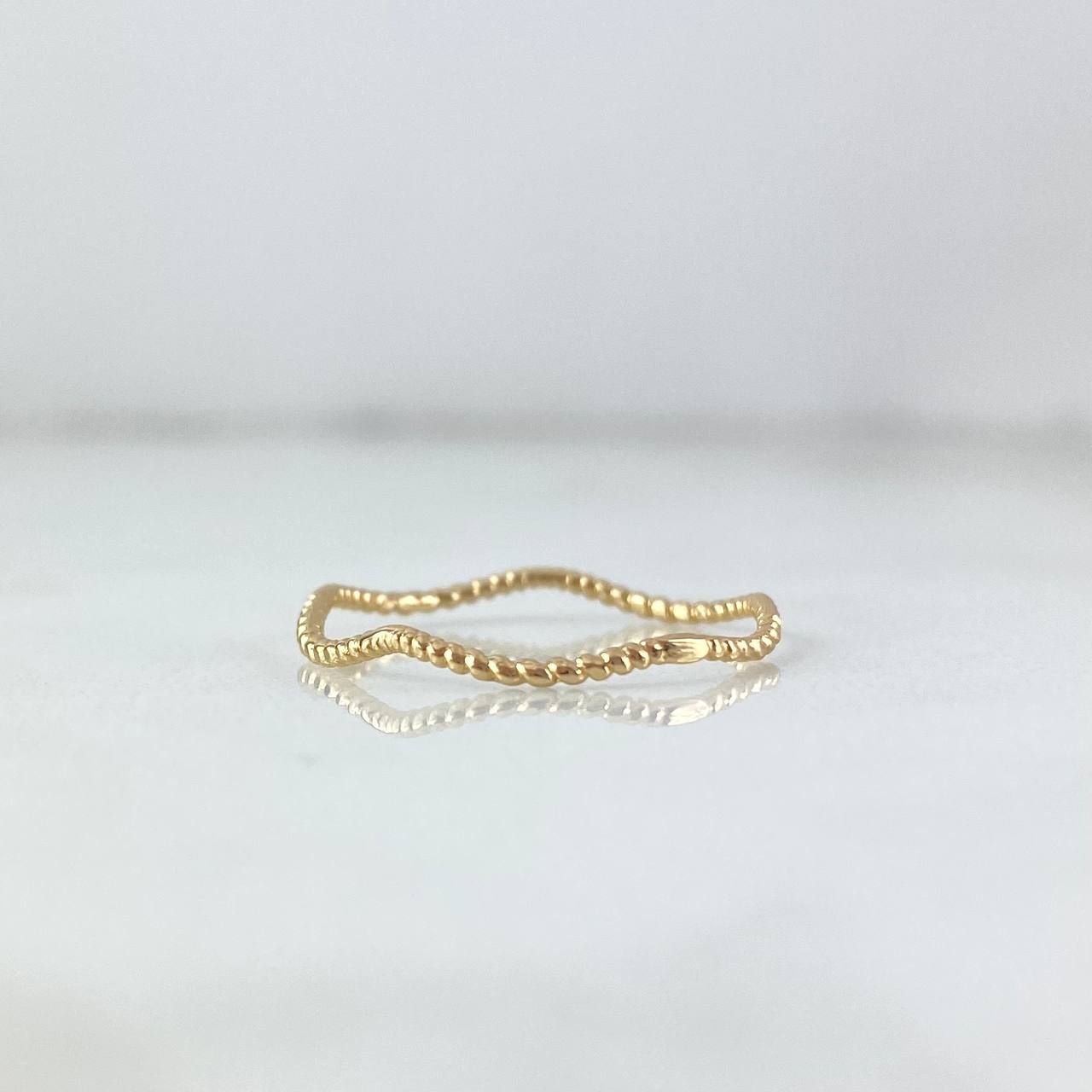 Anillo Trenza zigzag 0.8gr / T7 / Oro Amarillo ©