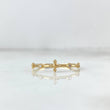Anillo Cruz 1.1gr / T6 1/2 / Circones Blancos Oro Amarillo ©