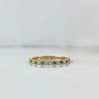 Anillo Churumbela 1.75gr / T8 1/4 / Circones Verdes Blancos Oro Amarillo