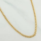 Cadena Cubana 2g / 40cm / 2.53mm Oro Amarillo 18K