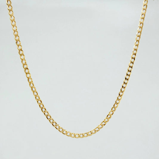 Cadena Cubana 5.1g / 51cm / 3.2mm Oro Amarillo 18K