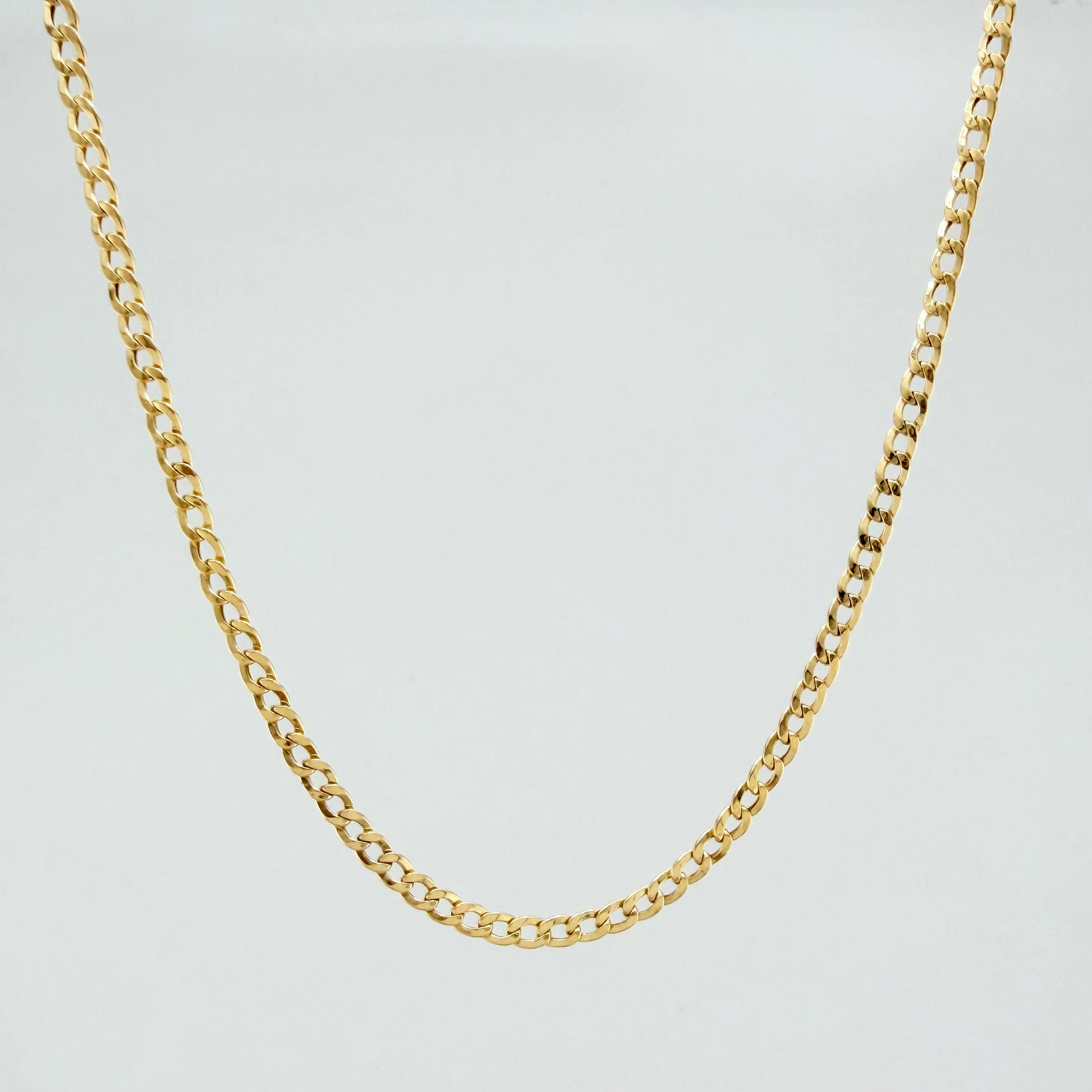 Cadena Cubana 2g / 40cm / 2.53mm Oro Amarillo 18K