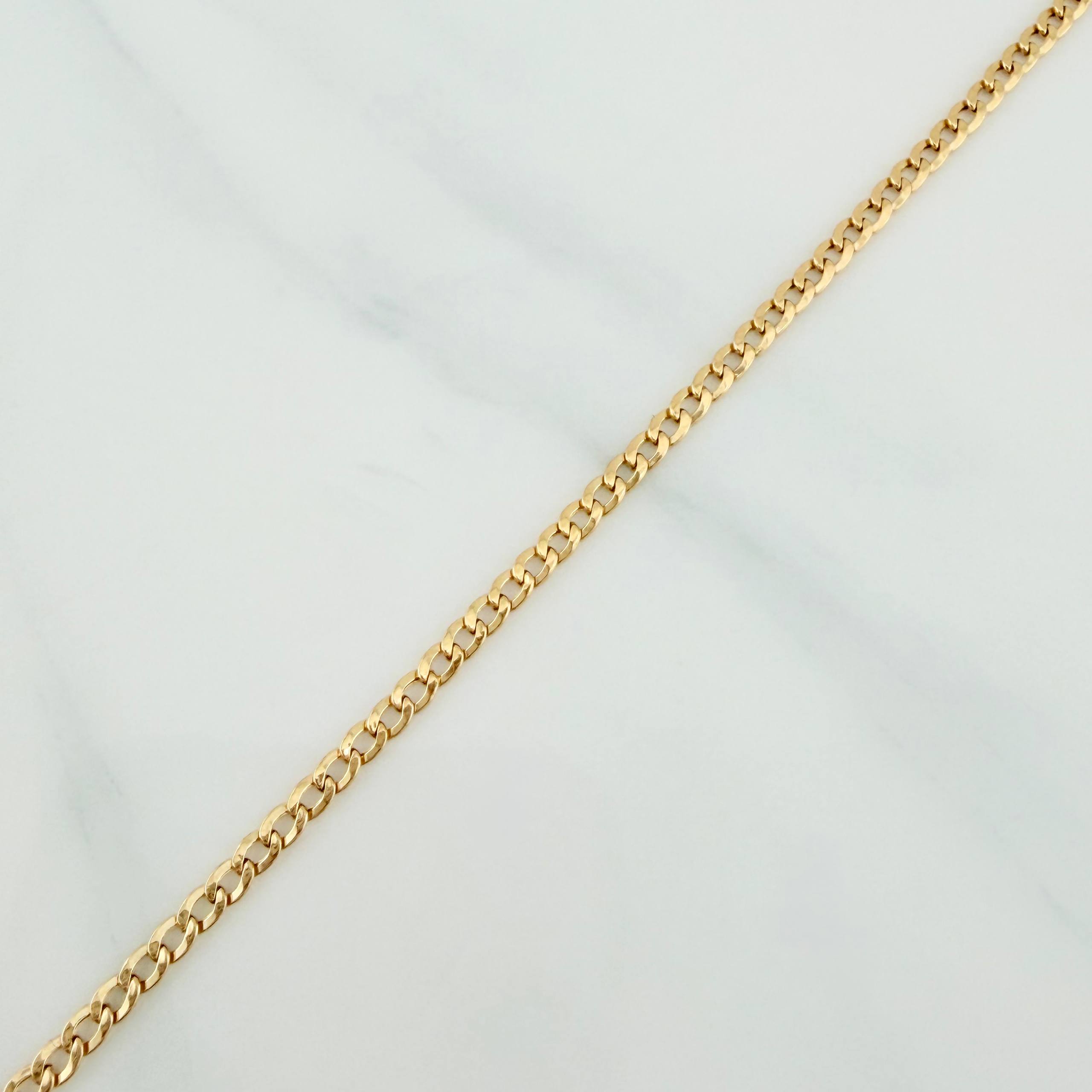 Cadena Cubana 2g / 40cm / 2.53mm Oro Amarillo 18K