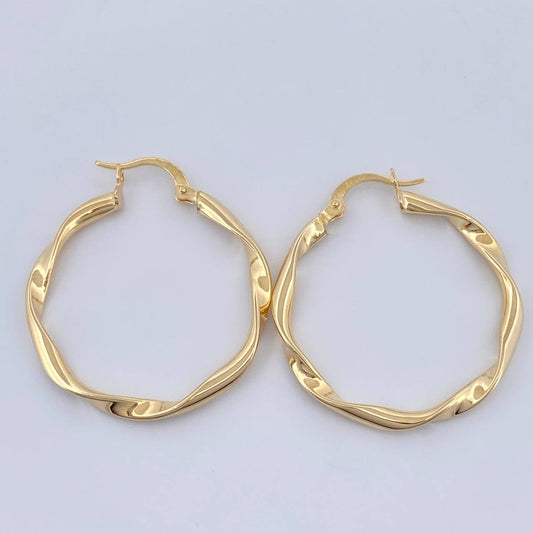 Candongas Asby 2gr / 3.3cm / Oro Amarillo 18K %