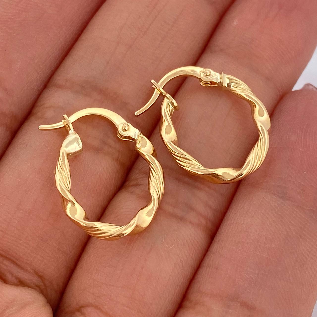 Candongas Asby Ovaladas 1.25gr / 2cm / Oro Amarillo 18K %