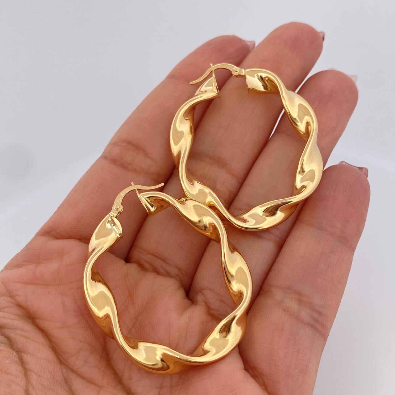 Candongas Amber Ovaladas 7gr / 4.3cm / Oro Amarillo 18K %