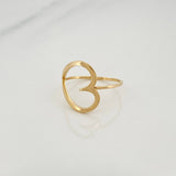 Anillo Corazon 1.4 g / T5 Oro Amarillo 18K